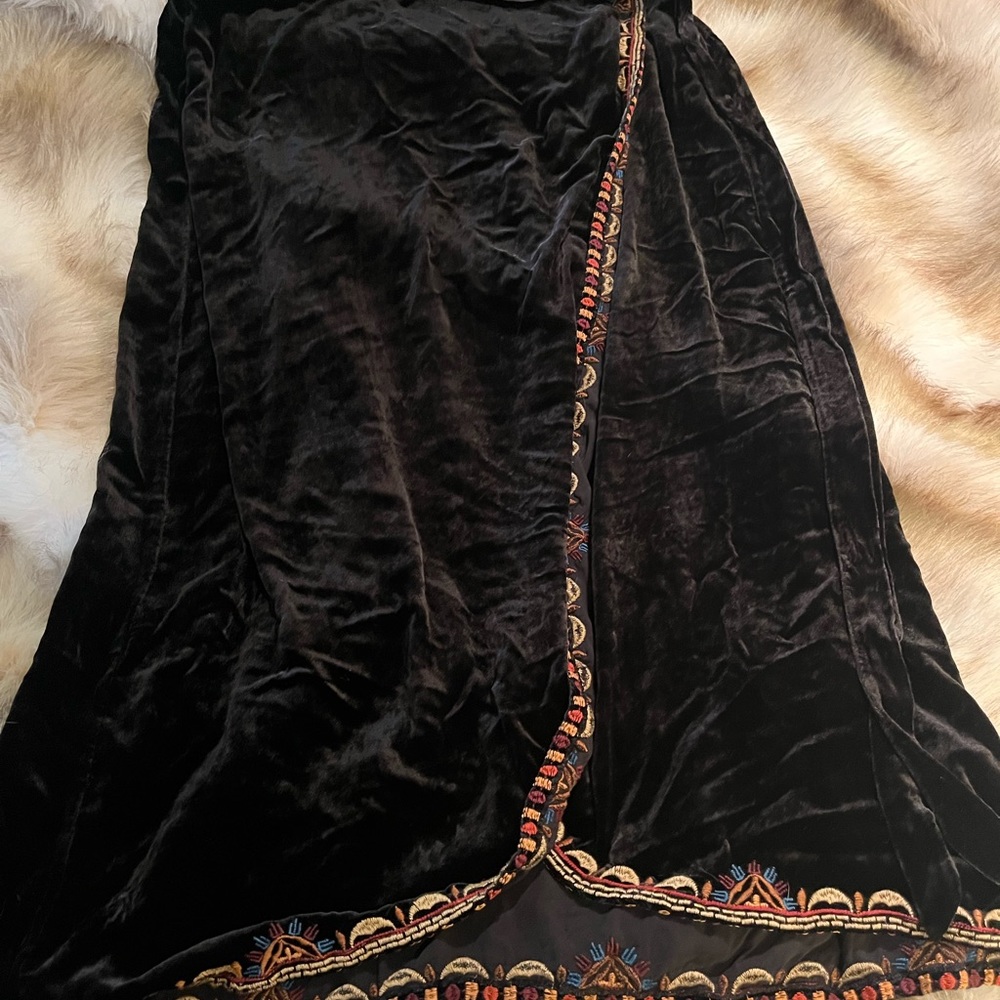 Johnny Was Skirt xl velvet, worn once
